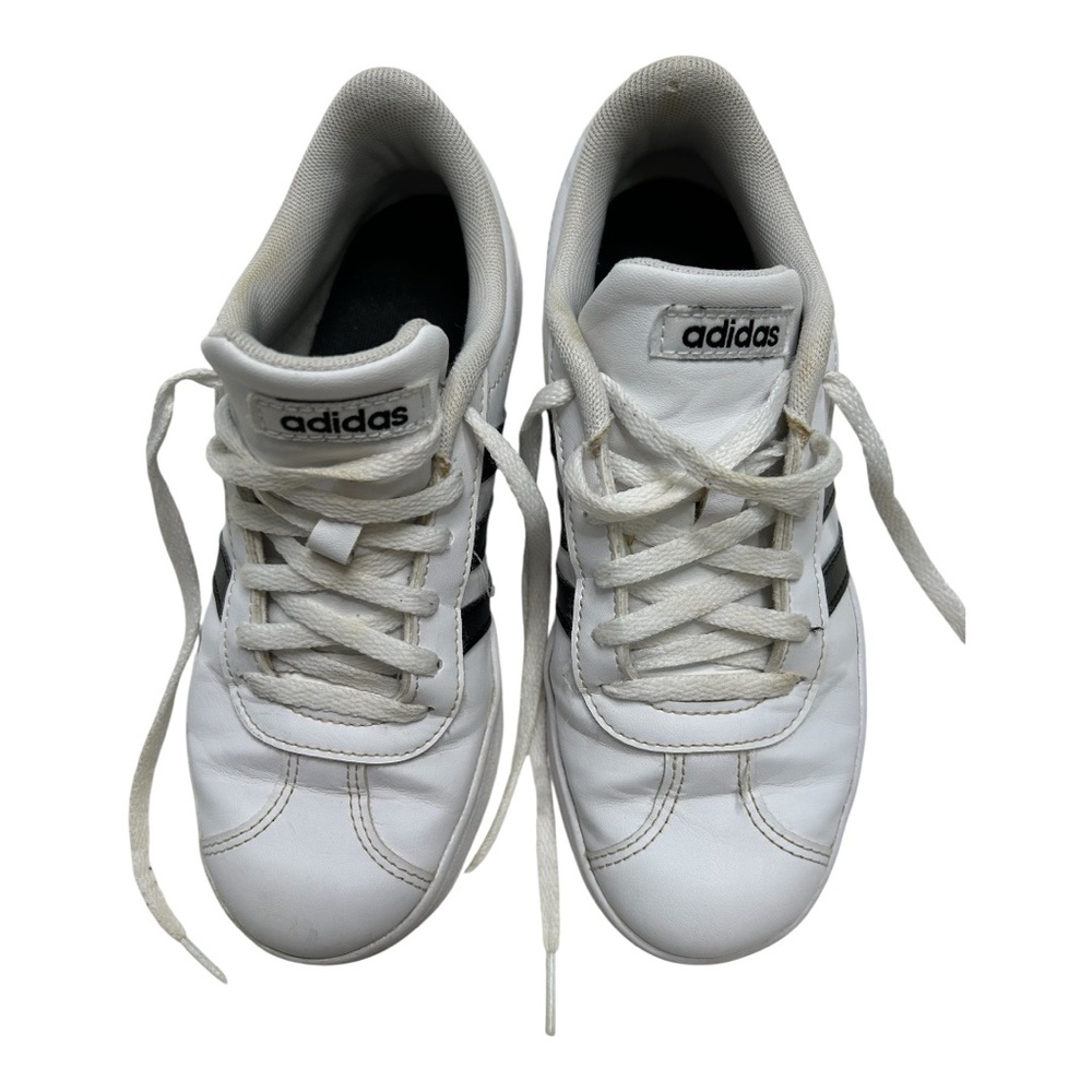 Adidas Classic Size 4 White and Black Sneakers
